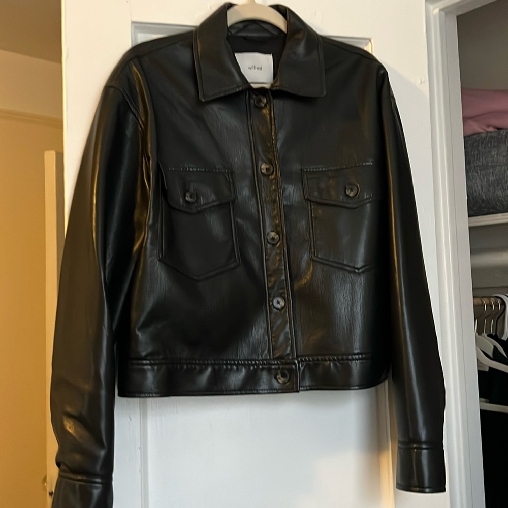 Aritzia Wilfred Vegan Leather Jacket